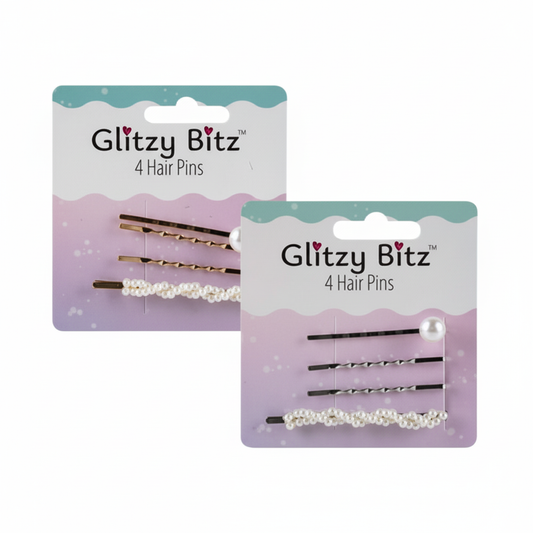 Hair Clips Fashion Pins - Assorted - 4 Piece