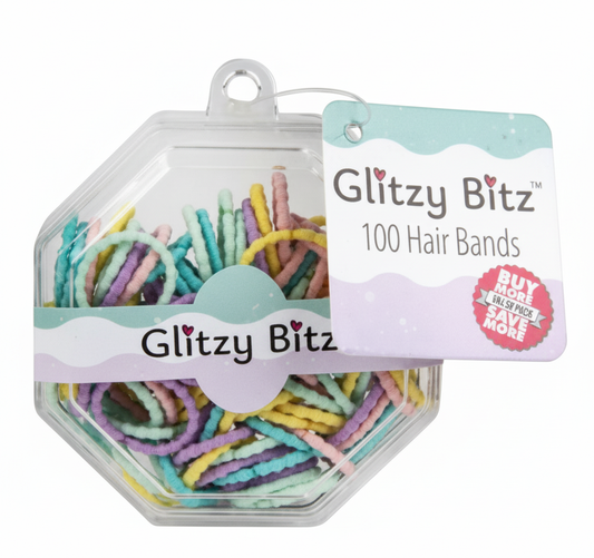 Hair Band Set - Pastel Assorted Colors - 100 Pieces