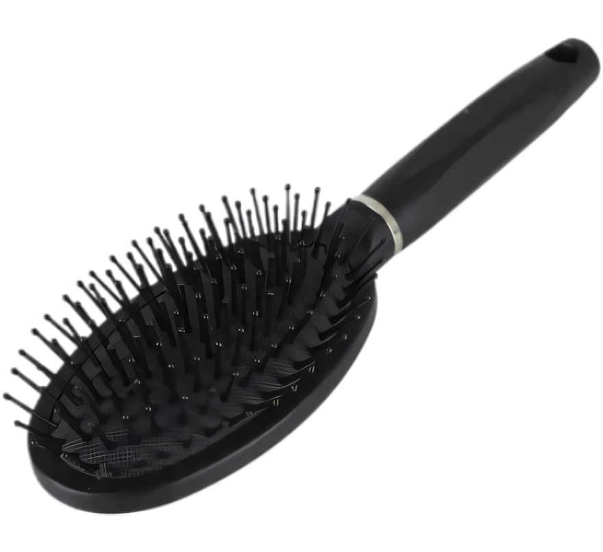 Black Hair Brush with Paddle Oval (24 cm)