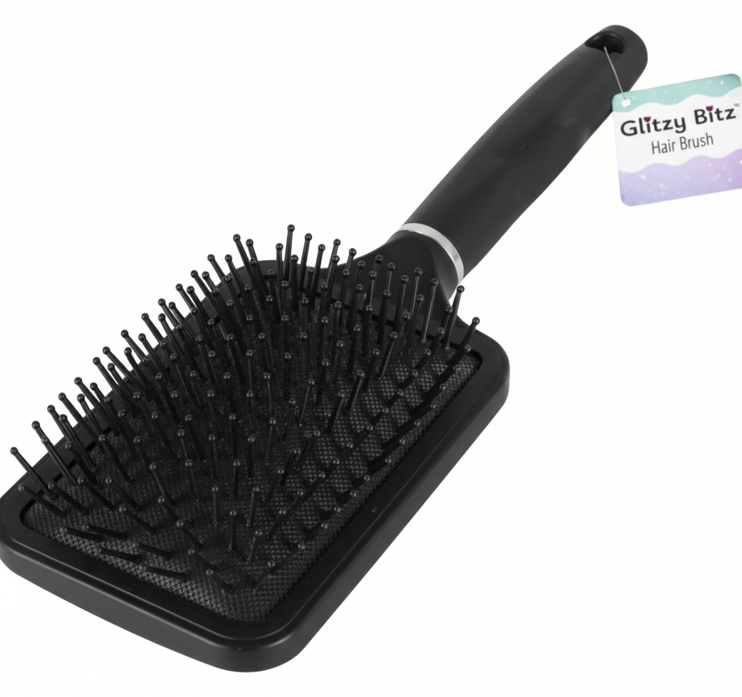 Black Wide Paddle Hair Brush (24.5 cm)