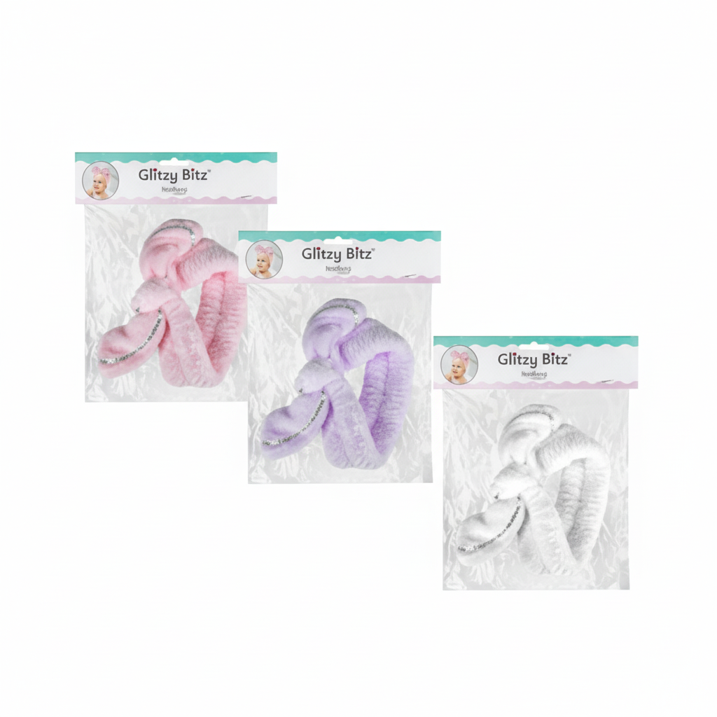 Hair Band Assorted Pastel Designs 18cm