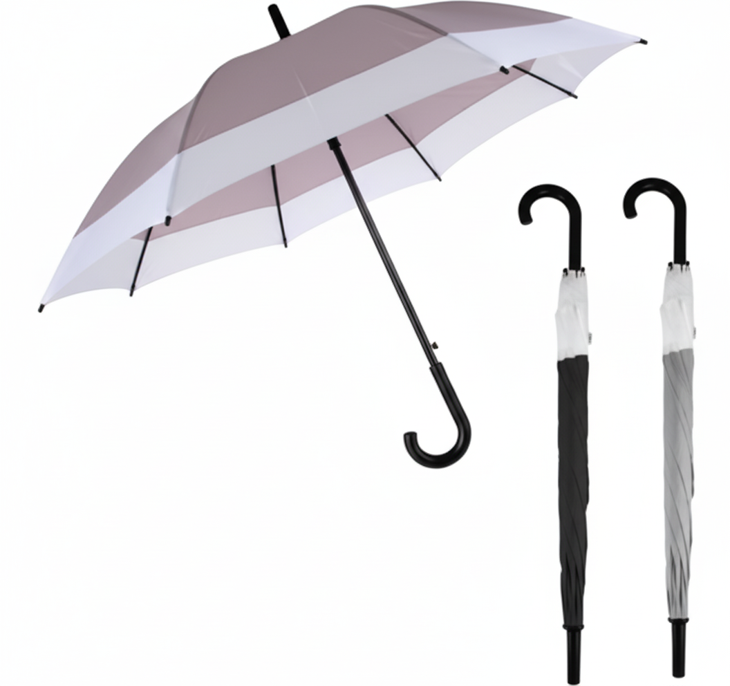 Two Tone Automatic Umbrella with a 1.14 metres Diameter, available in Various Colours.