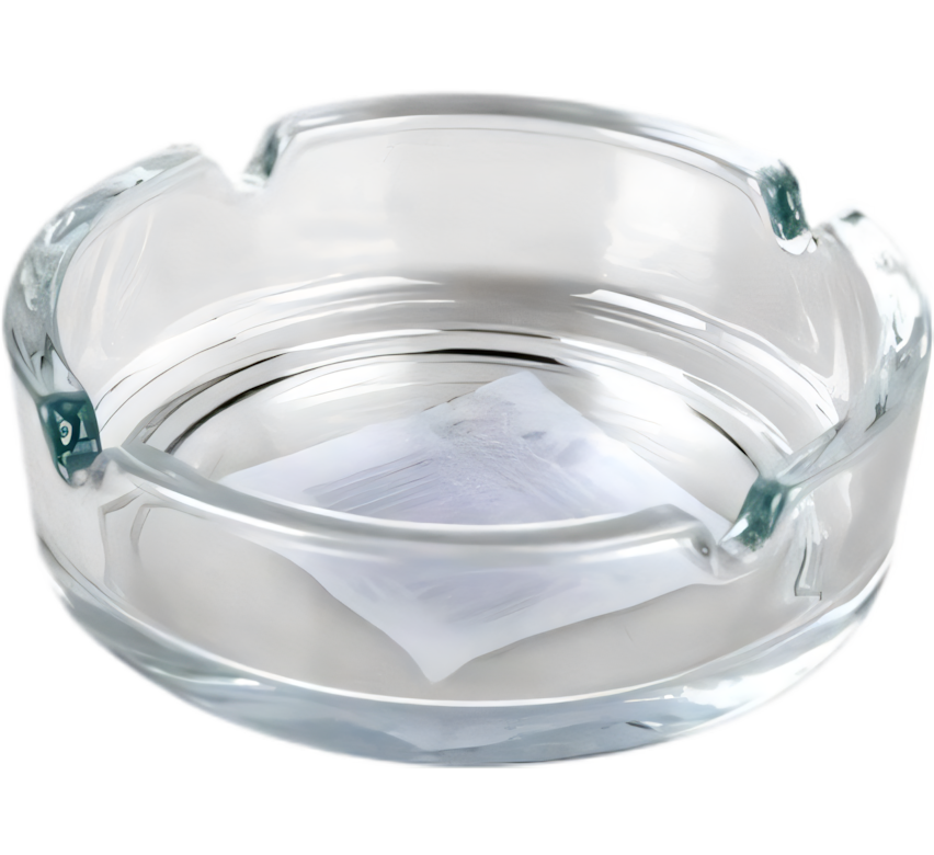 Clear Glass Ashtray (8 cm)