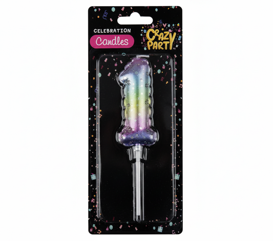 Candle Birthday Balloon Number One Rainbow - 5cm