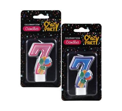 Candle Birthday Single Number Seven - Kiddies