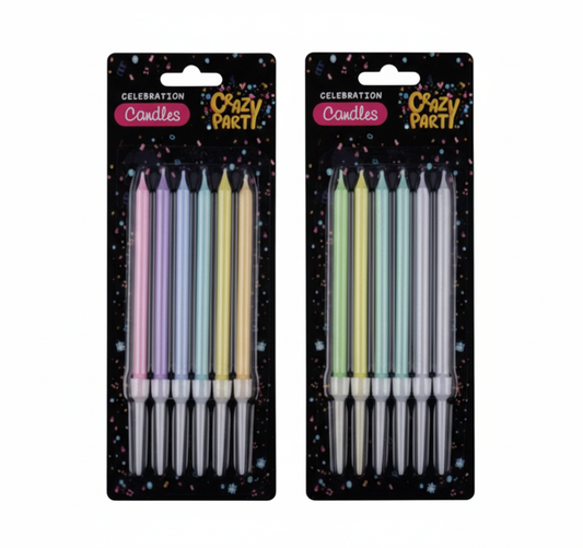 Candle Birthday Colourful - 10 cm - Various Colors