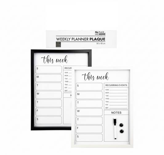 Plaque Wooden Weekly Planner 30x40cm