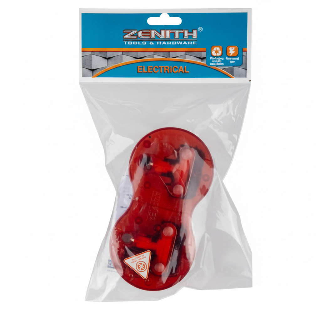 Plug Adaptor with 2 x 16 Amp Sockets - Surge Protection - Zenith