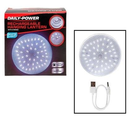 Lantern Hanging Round Rechargeable - 80 W