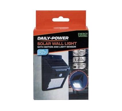 Solar Wall Light - Motion Sensor - Light Sensor