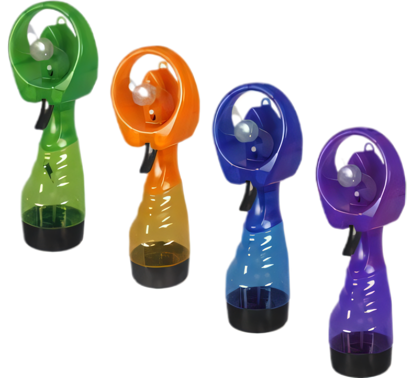 Fan Mini 27cm With Mist Sprayer - Various Colors