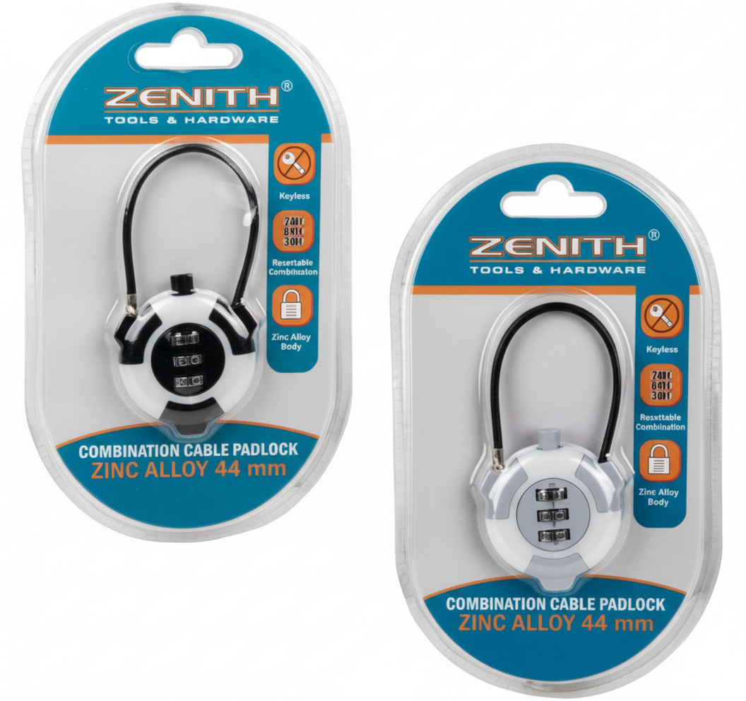 Resettable Cable Combination Padlock (44 mm)