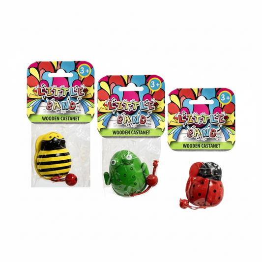 Musical Wood Castanet Novelty - 4 x 7 cm