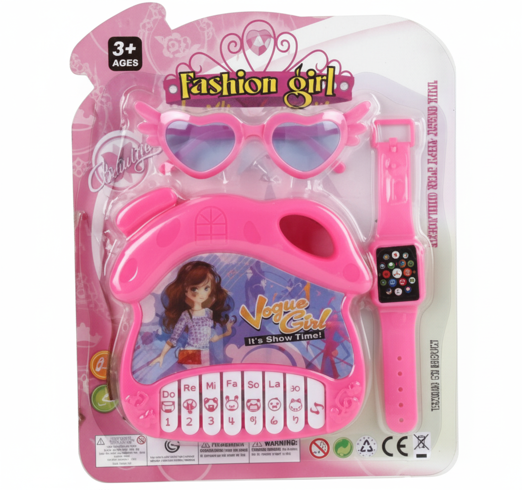 Musical Battery Operated Piano Set with Sunglasses and Watch