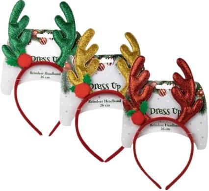 Christmas Dress Up Headband - Reindeer - 26cm