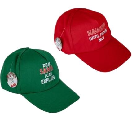 Christmas Dress Up Peak Cap with Print - Assorted