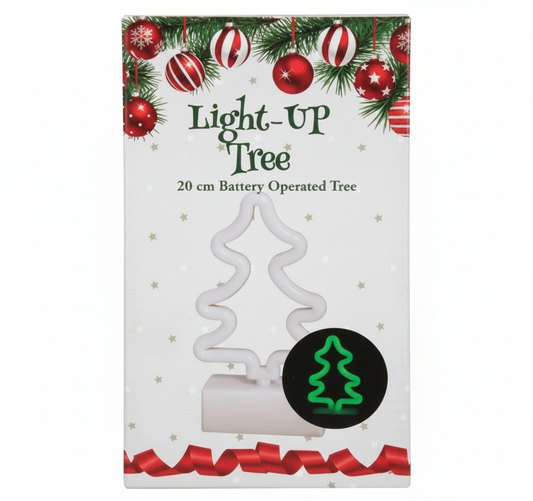 Christmas Room Decor Light-Up Tree Battery Operated 20cm