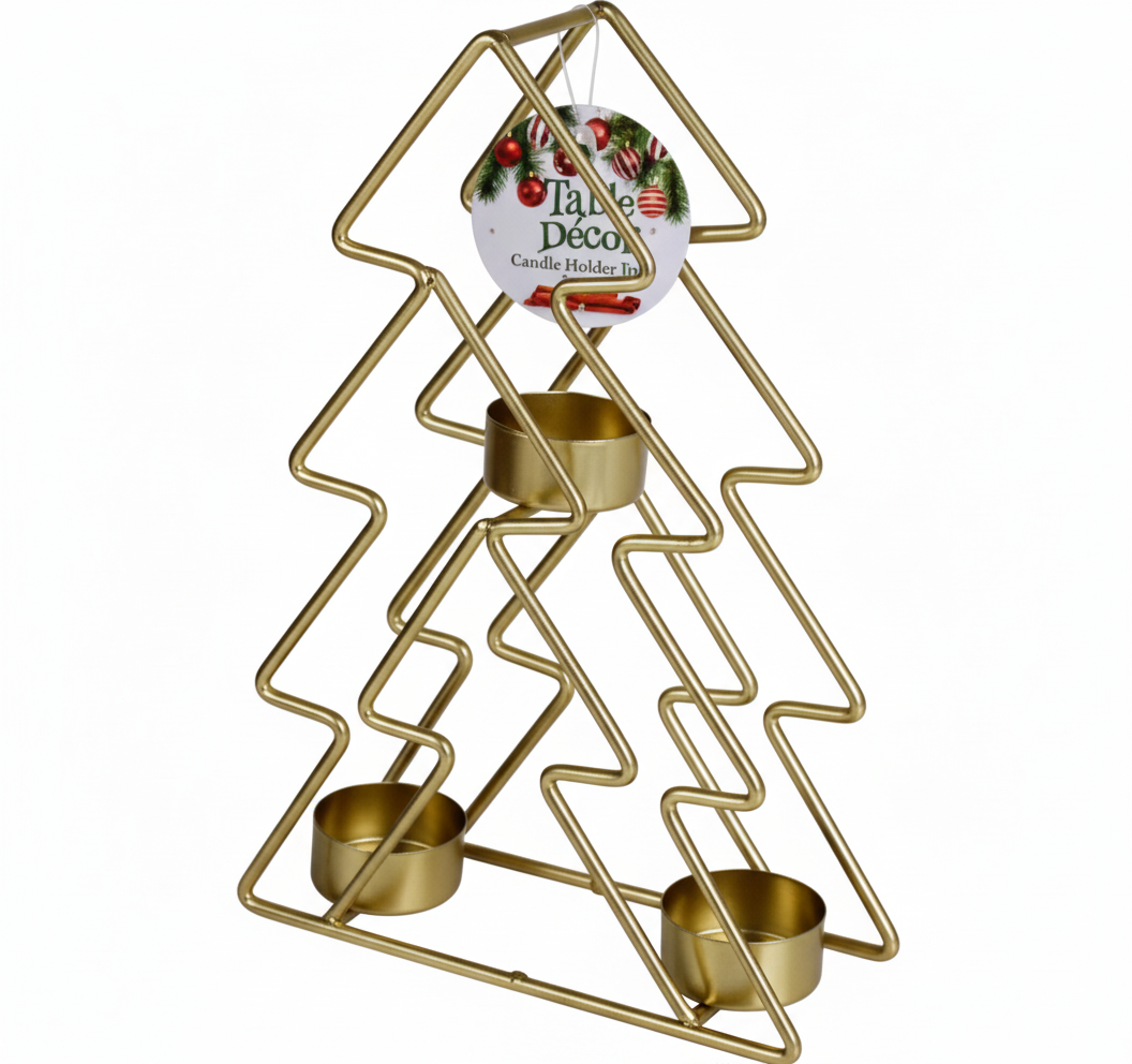 Christmas Table Decoration Tree Candle Holder (24 cm)