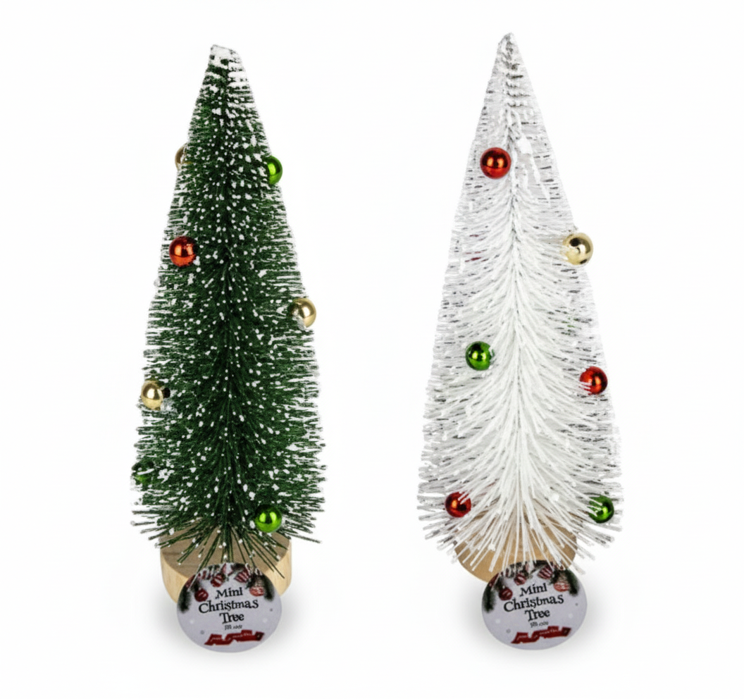 Christmas Table Decoration Mini Tree with Ball (20 cm) - Various Colours