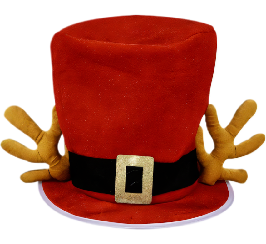 Christmas Santa Dress Up Top Hat with Antlers