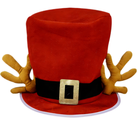Christmas Santa Dress Up Top Hat with Antlers
