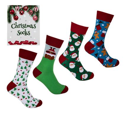 Christmas Socks for Men - Assorted Designs - Pack of 3