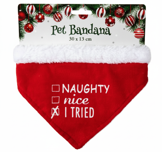 Christmas Pet Dress Up Bandana - 30cm x 13cm