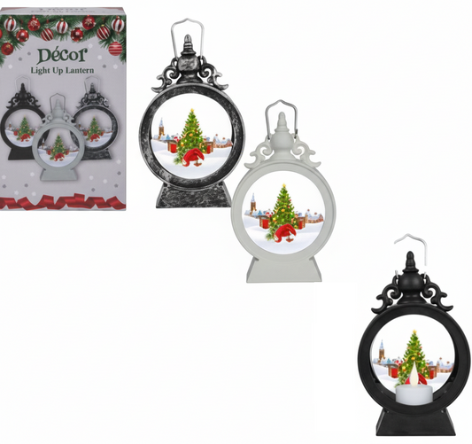 Christmas Room Decor Light Up Lantern in Various Colours