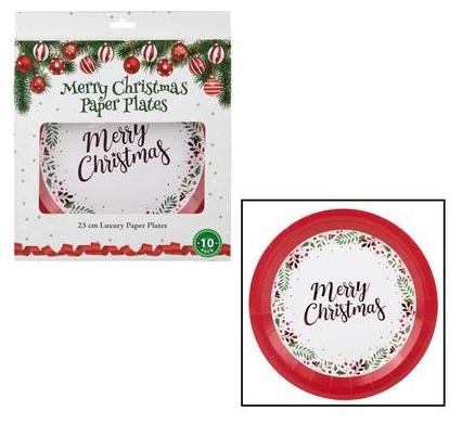Christmas Table Paper Plates 23x1.5cm