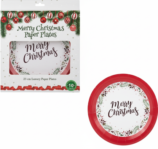 Christmas Table Paper Plates 23x1.5cm