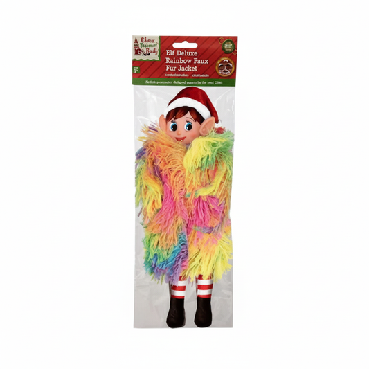 Christmas Elf Outfit Fluffy Feather Jacket