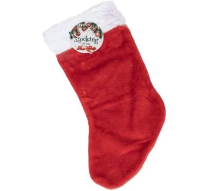 Christmas Stocking Plain Plush - 45 cm