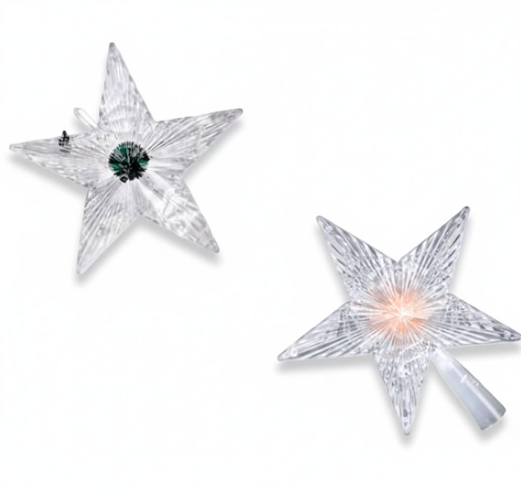 Star for Christmas Tree Decoration with Light-Up LED (17x19 cm)