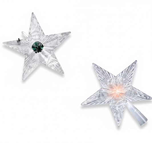 Christmas Tree Decoration Light-Up Star - LED - 17x19 cm