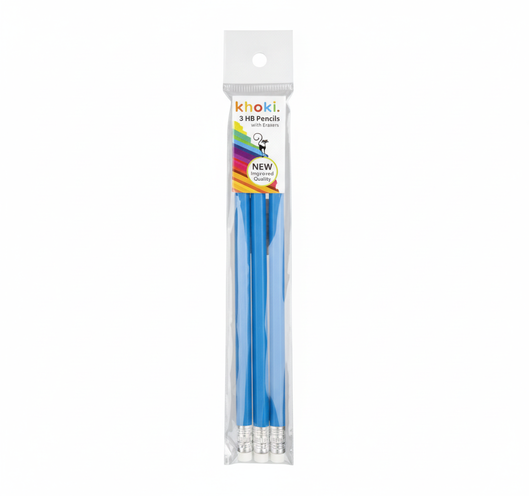 Pencil Basic HB 3pce With Eraser