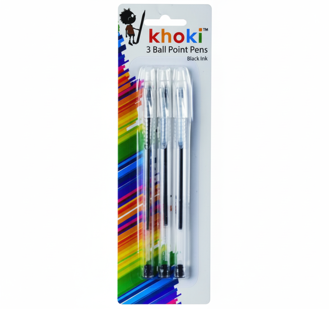 Black Ball Point Pen (3 Piece Set)