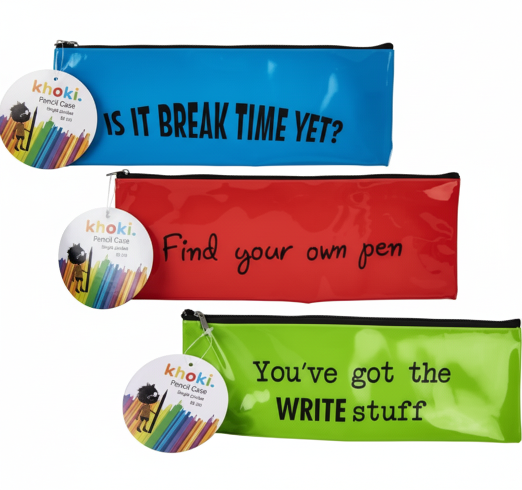 Pencil Case with Message (30 cm) - Various Colours