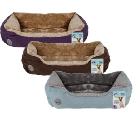 Pet Bed Rectangle Fur - 50cm x 35cm x 18cm