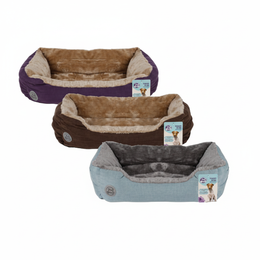 Pet Bed Rectangle Fur - 50cm x 35cm x 18cm