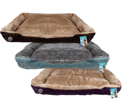 Pet Bed Rectangle Fur - 100 cm x 90 cm x 18 cm