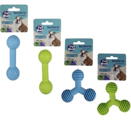 Pet Dog Toy - Thermoplastic Rubber - Small - Assorted