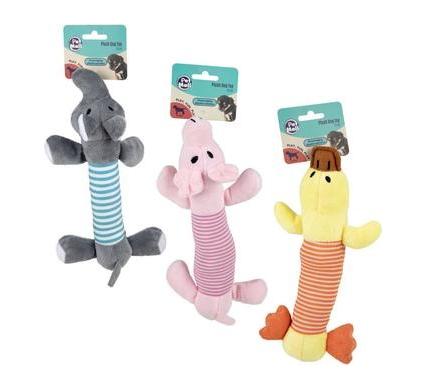 Pet Puppy Toy Plush Animal - 23 cm - Assorted