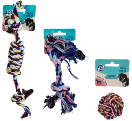 Pet Toy Puppy Tug Chews - Assorted