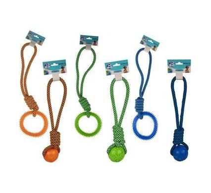 Pet Dog Toy Rope - Thermoplastic Rubber - Assorted - 35-50 cm