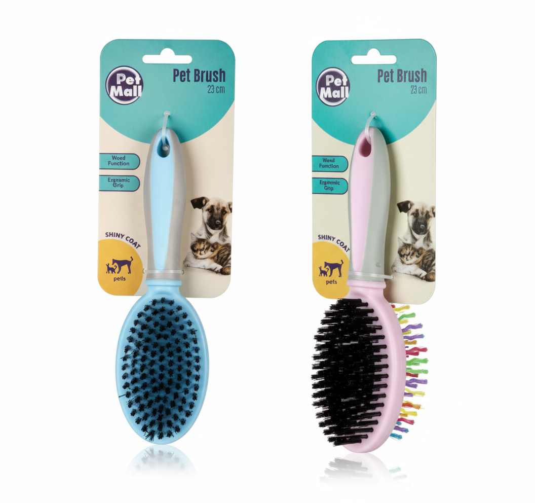 Pet Dog and Cat Brush with 2 Functions, Assorted (22 cm)
