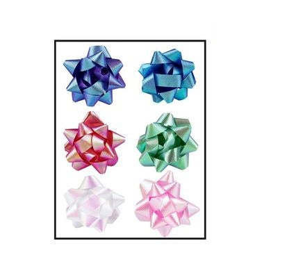 Gift Bow Shimmer 3D Pattern - 5 cm - 6 Pieces
