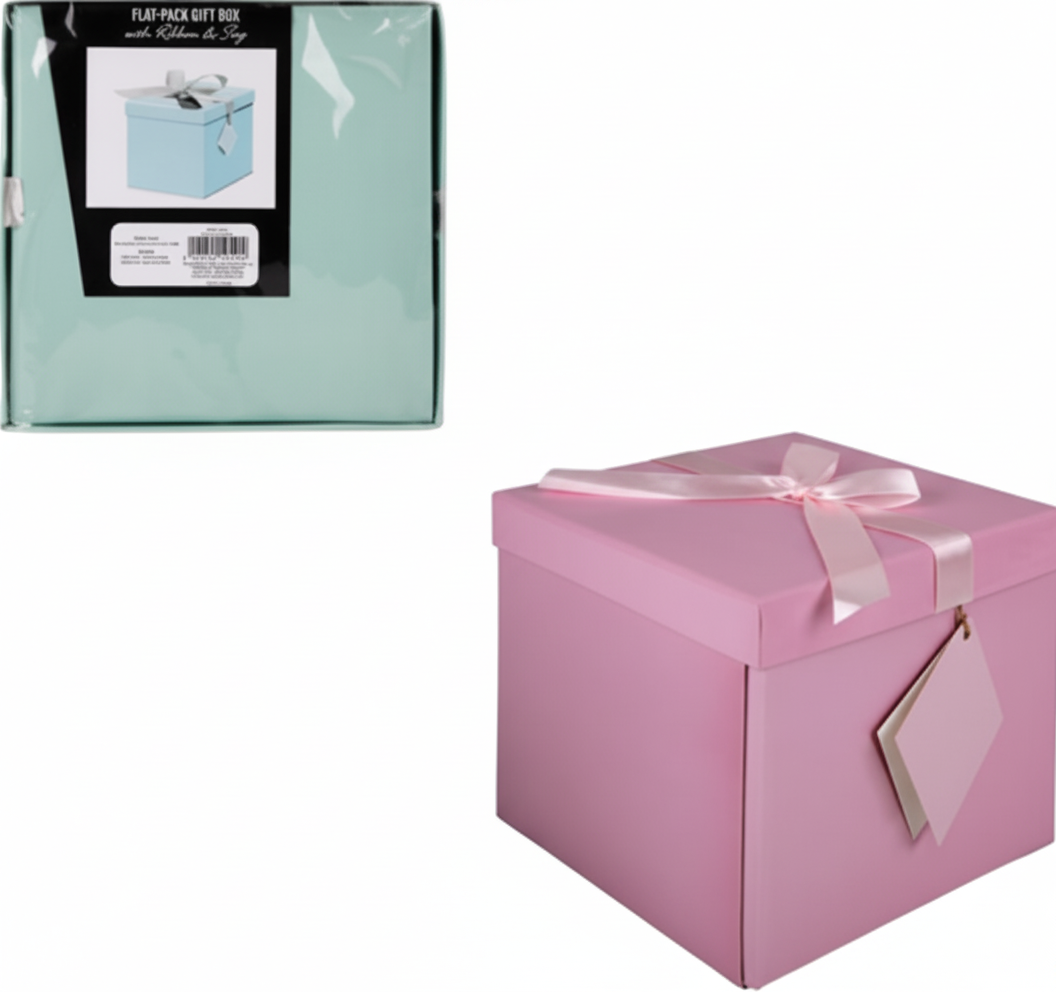 Pastel Flat Pack Gift Box in Various Colours (15 x 15 x 15 cm)