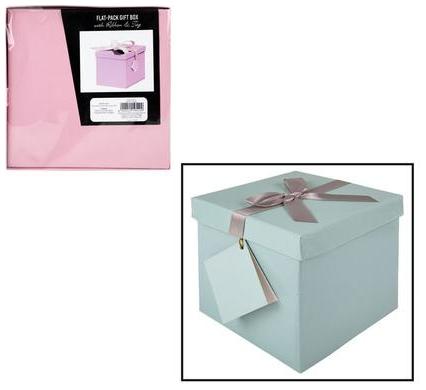 Gift Box Flat Pack - 22 x 22 x 22 cm - Pastel