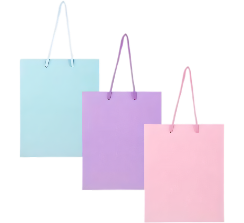 Large Pastel Colour Gift Bag in Various Colours (25x32 cm)