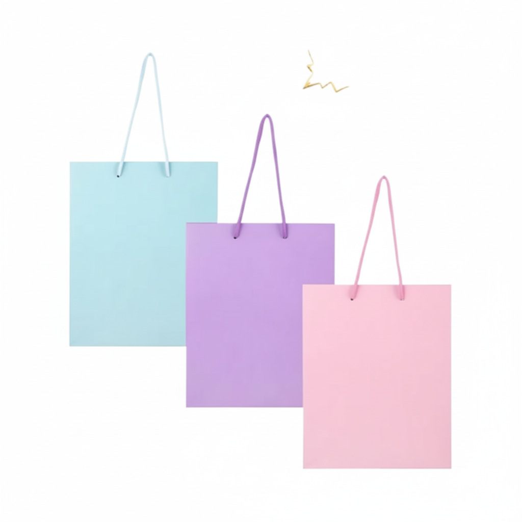 Gift Bag in Various Pastel Colours - Medium (18 x 23 cm)